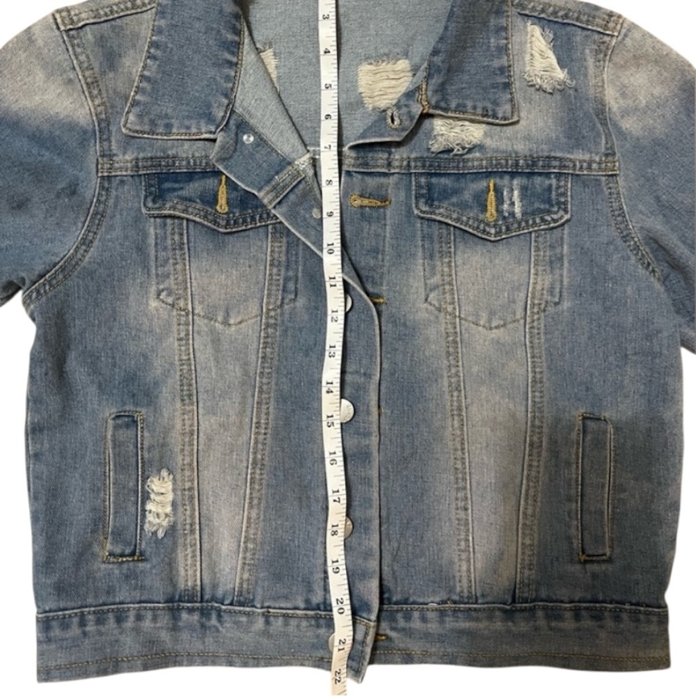 Womenβs Denim Jacket Size M Medium - Picture 14 of 16